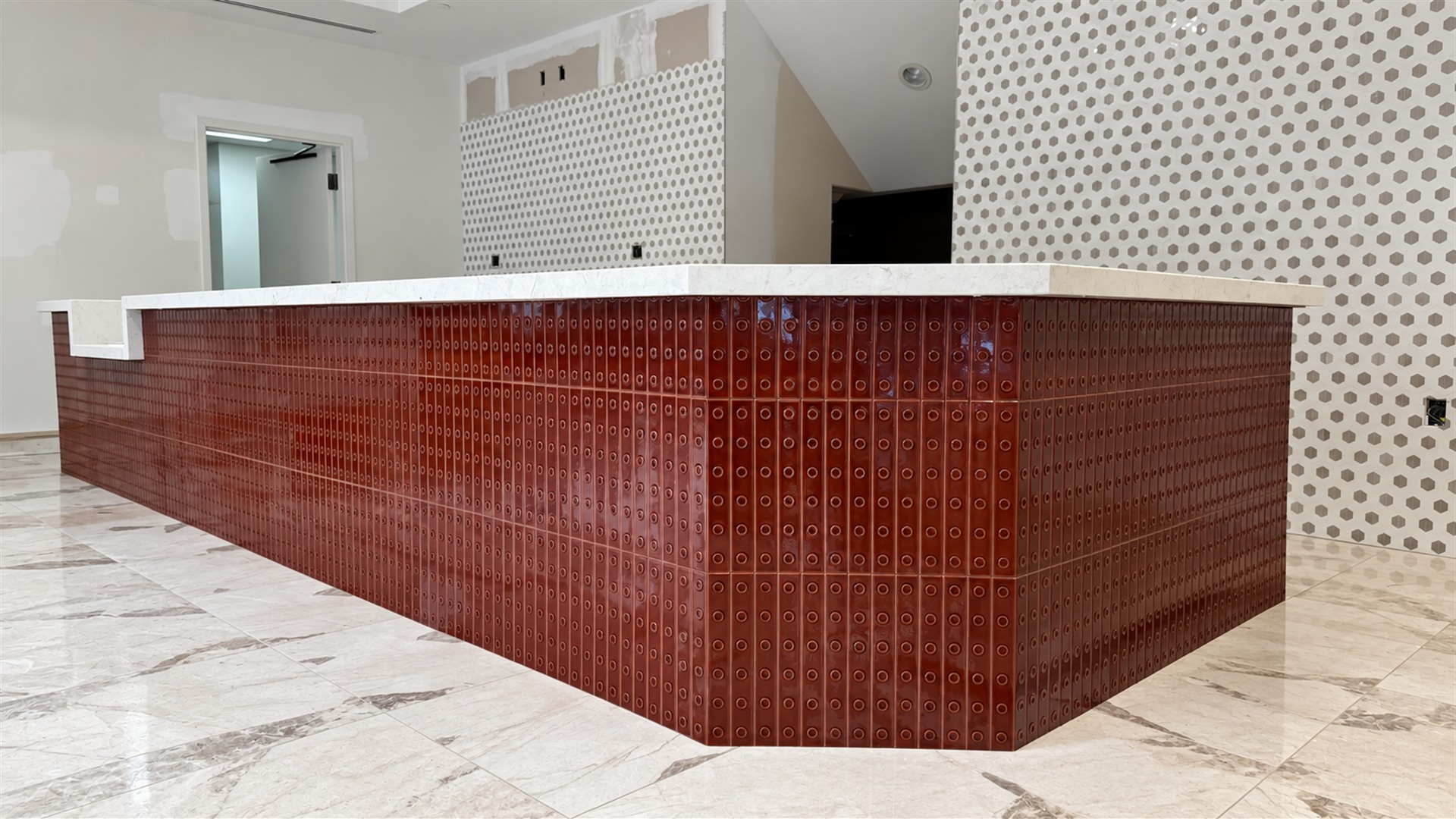 Custom reception tilework