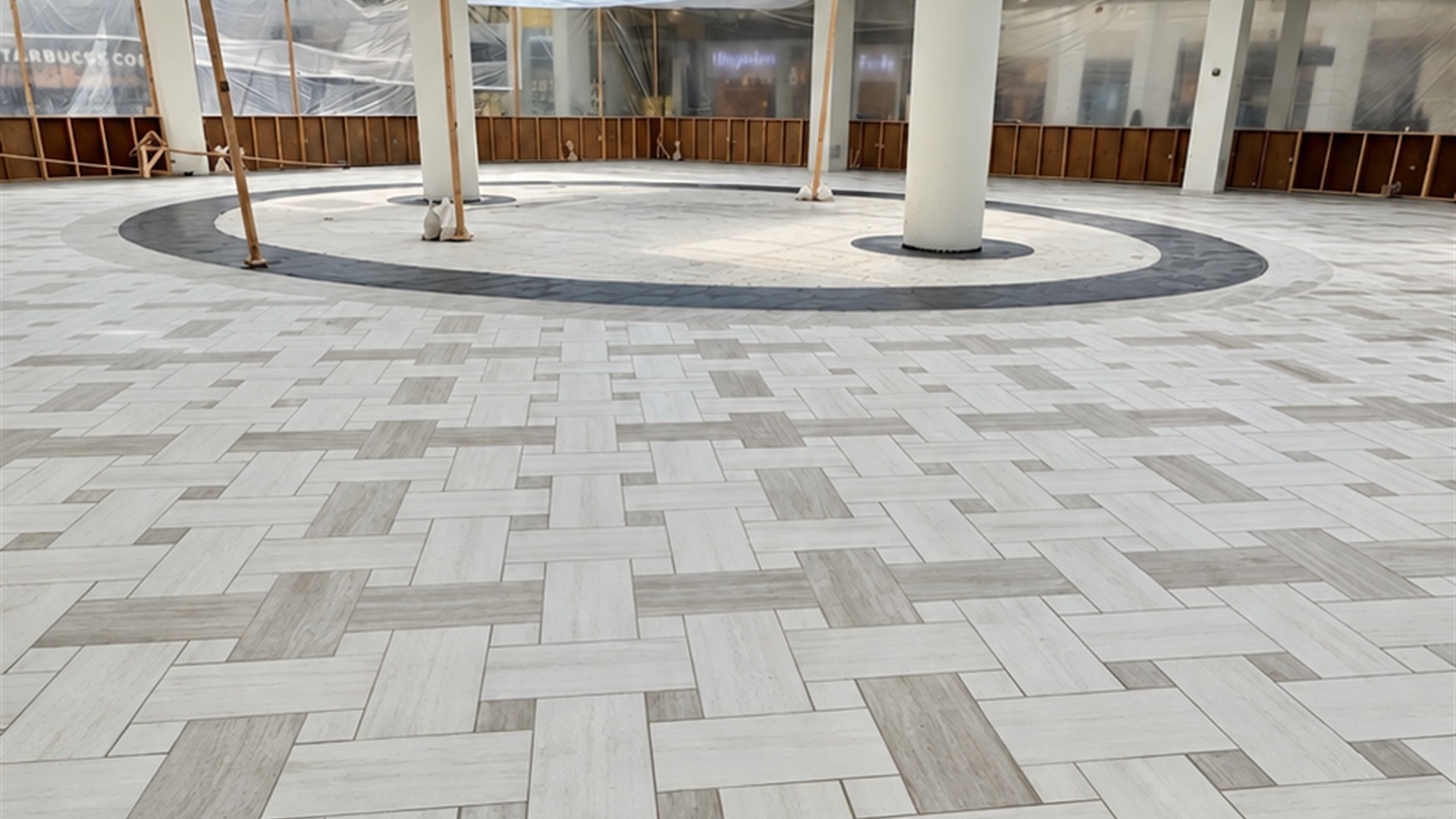 Patterned commercial flooring