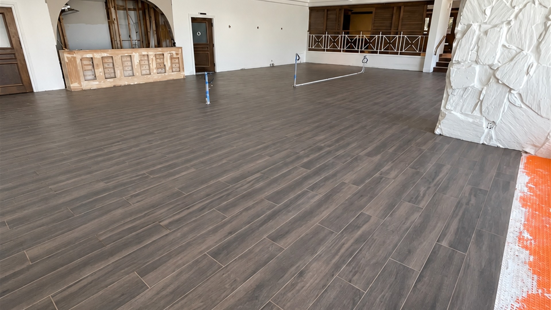 Wood-look plank flooring